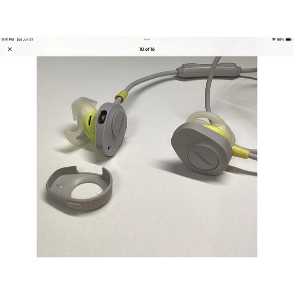 Bose Soundsport Wireless Headphones Citron Discontinued, Untested For Parts Only - Picture 7 of 8